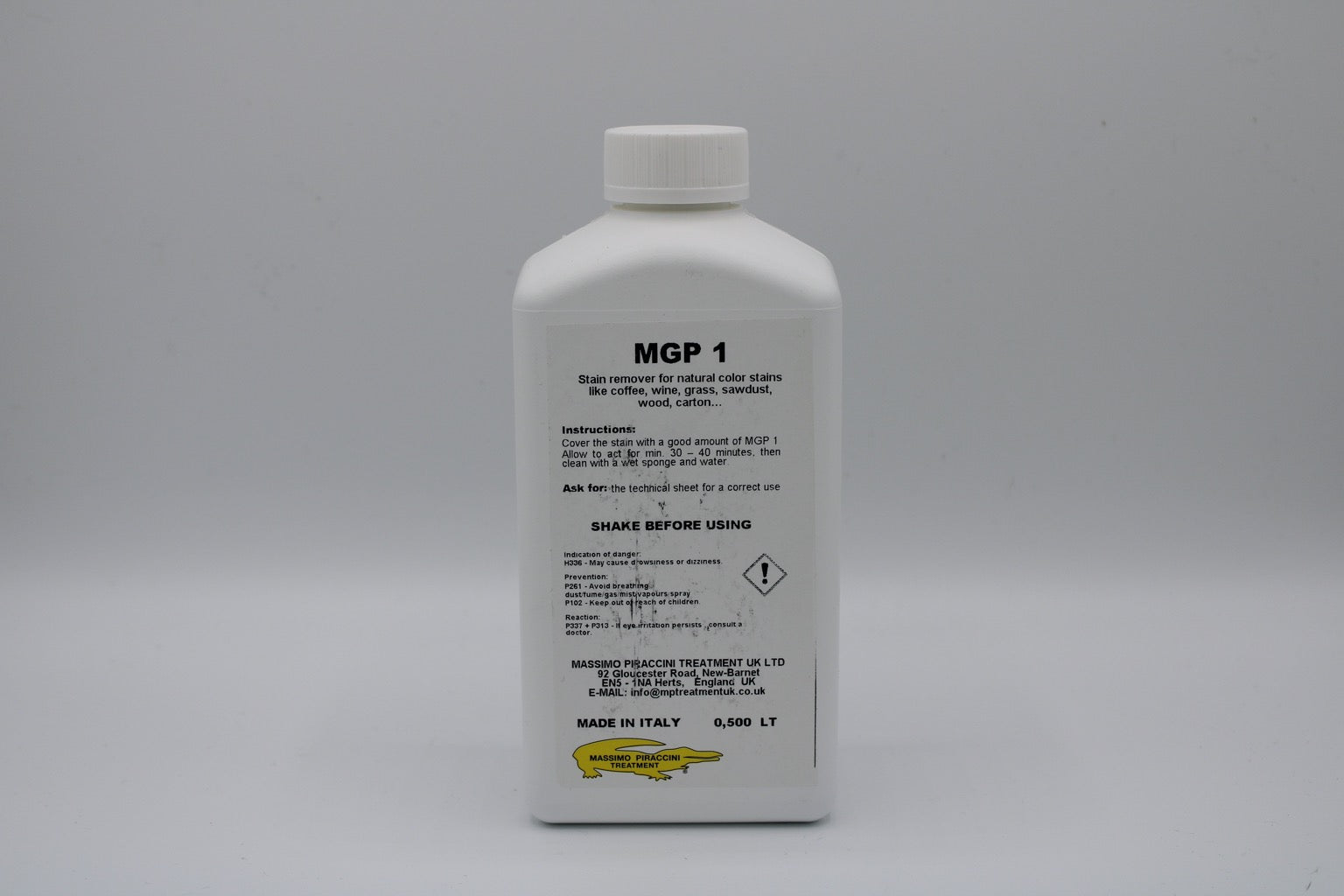 MGP 1 - Stain remover for natural colour stains. SOLVENT FREE