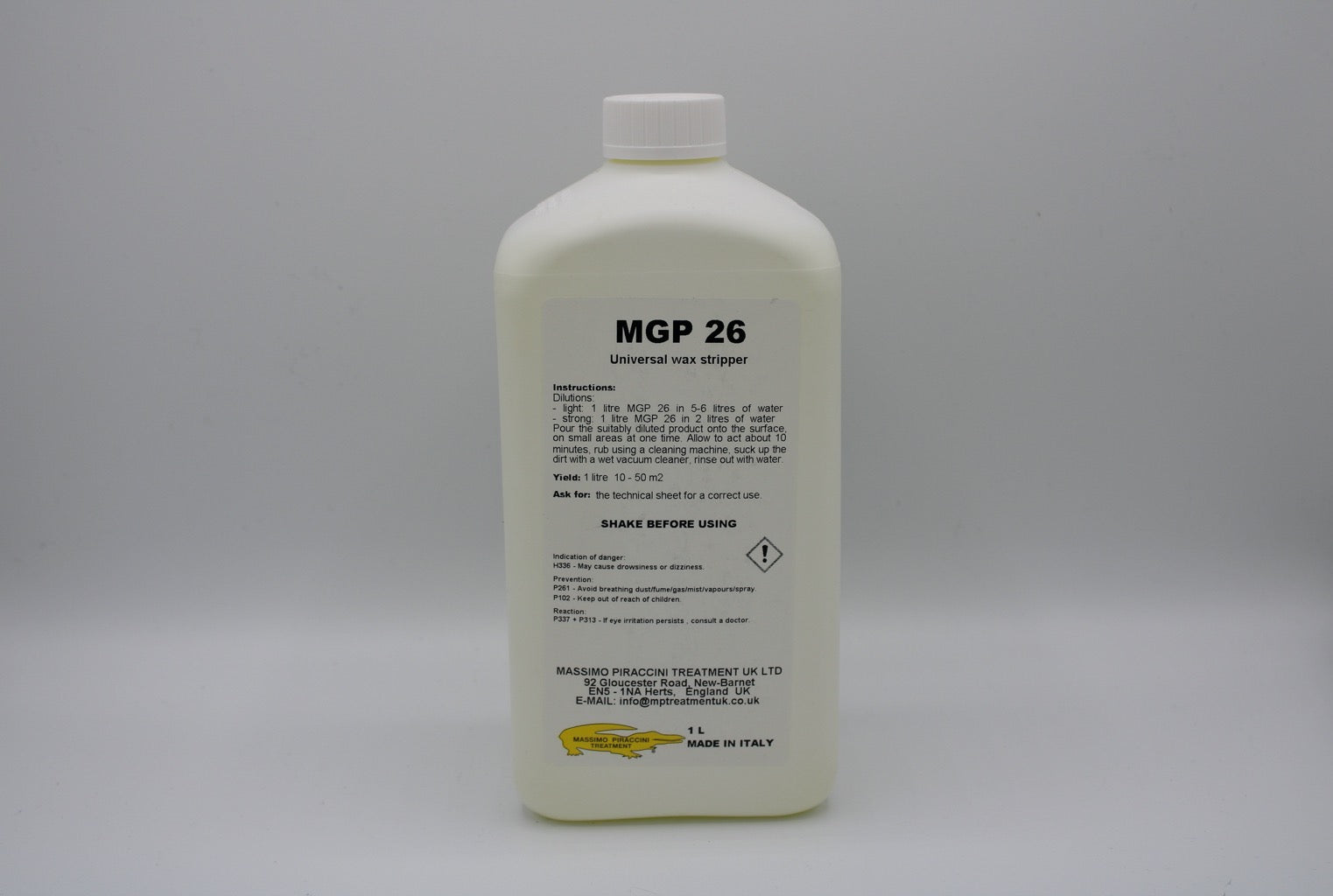 MGP 26 - Stripping and degreasing cleaner for cleaning or maintenance. SOLVENT AND ACID FREE